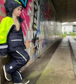 Vinterjakke - Norly - Navy/Yellow m. Selvlysende Reflekser|ILDHU Outlet