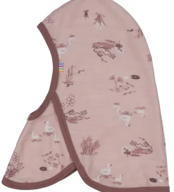 Babyhjelm - 1-lags - Uld/Bambus - Lyserød m. Print|Joha Sale