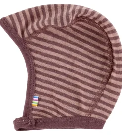Babyhjelm - Uld - Rose m. Striber|Joha Hot