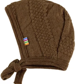 Babyhjelm - Uld - Strik - Varm Brun|Joha