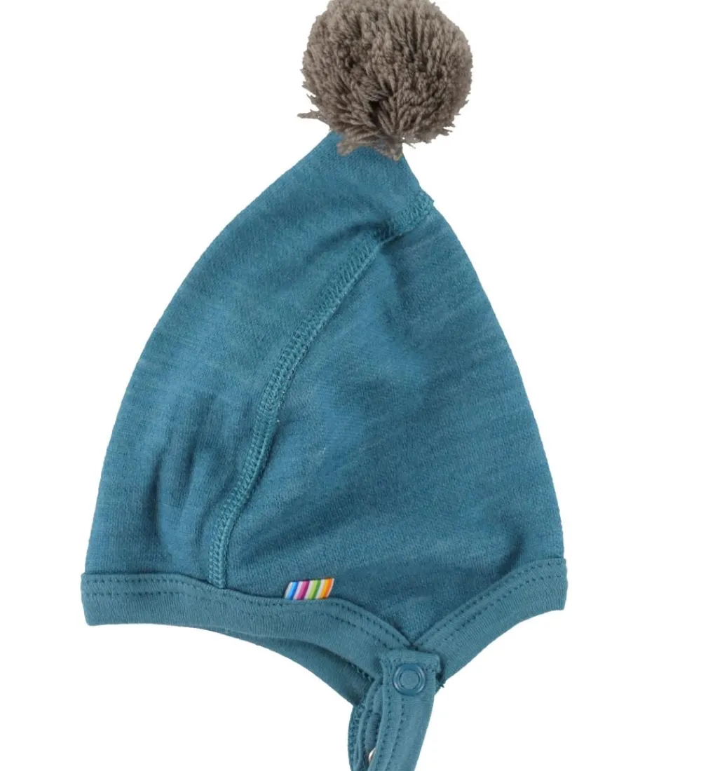 Babyhjelm - Uld/Bambus - Blå|Joha Outlet