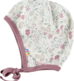 Babyhjelm - Uld/Bambus - Offwhite/Rose|Joha Online