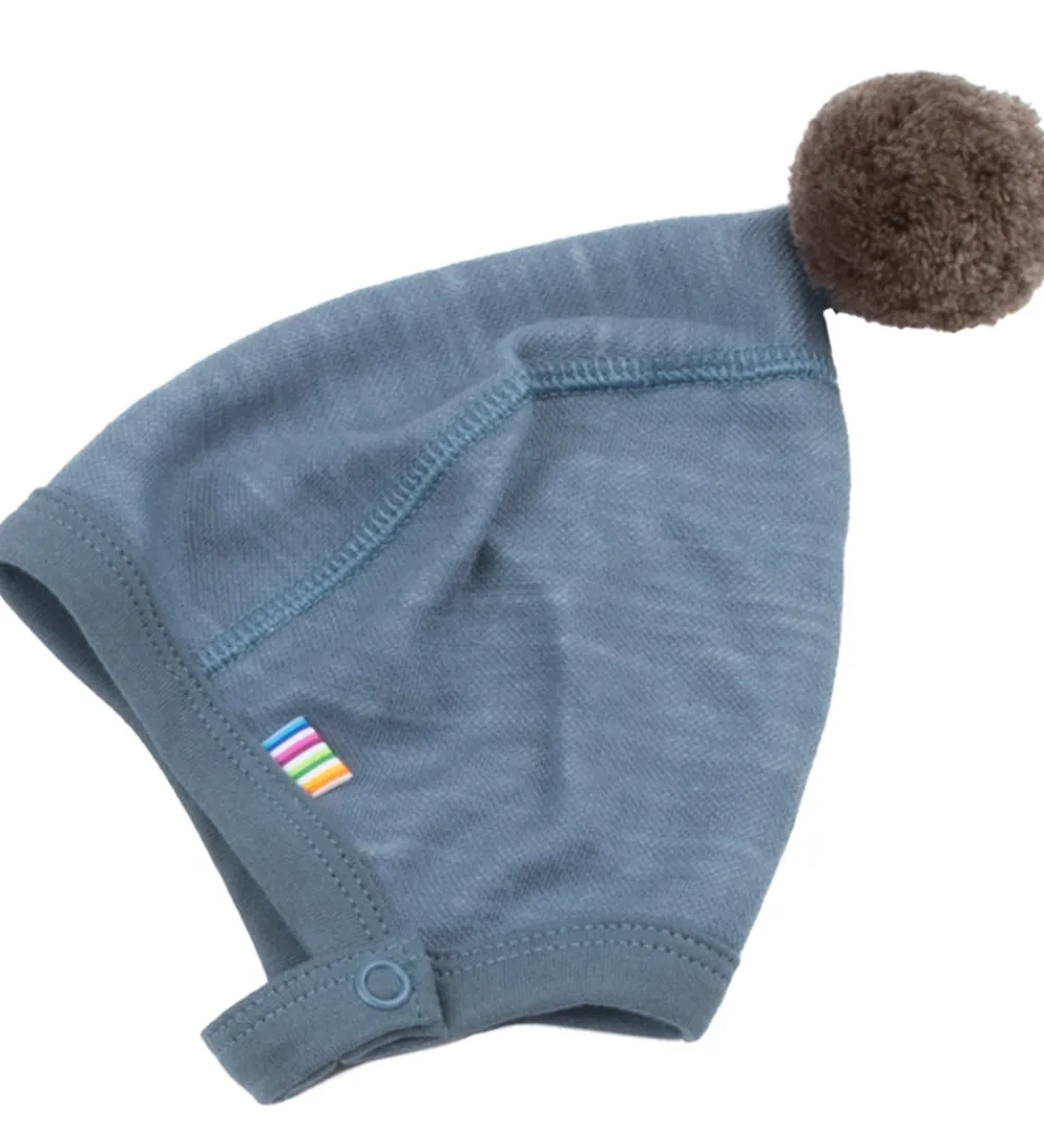 Babyhjelm - Uld/Bambus - Blå|Joha Hot