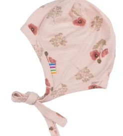 Babyhjelm - Viskose/Bambus - Lyserød m. Blomster|Joha Online