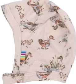 Babyhjelm - Viskose/Bambus - Lyserød m. Ænder|Joha Clearance