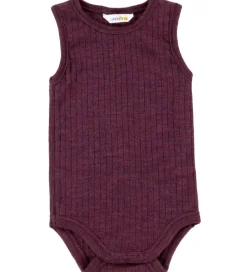 Body u/æ - Uld - Rib - Blomme|Joha Discount