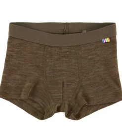 Boxershorts - Uld/Silke - Brun Meleret|Joha