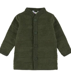 Cardigan - Strik - Uld - Mos Grøn|Joha Clearance