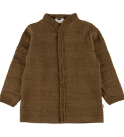 Cardigan - Strik - Uld - Varm Brun|Joha Clearance
