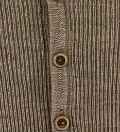 Cardigan - Strik - Uld - Beige Meleret|Joha