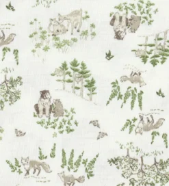 Elefanthue - Uld/Silke - 2-lags - Off White m. Træer|Joha Outlet