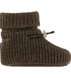 Futter - Uld - Strik - Brun Meleret|Joha Hot