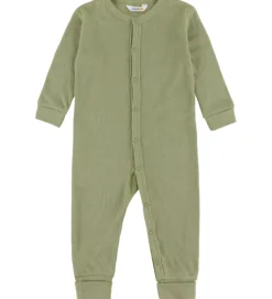 Heldragt - Rib - Uld/Silke - Grøn|Joha Hot