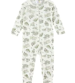 Heldragt - Uld/Silke - Off White m. Træer|Joha Hot