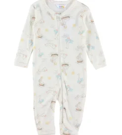 Heldragt - Uld/Silke - Off White m. Print|Joha