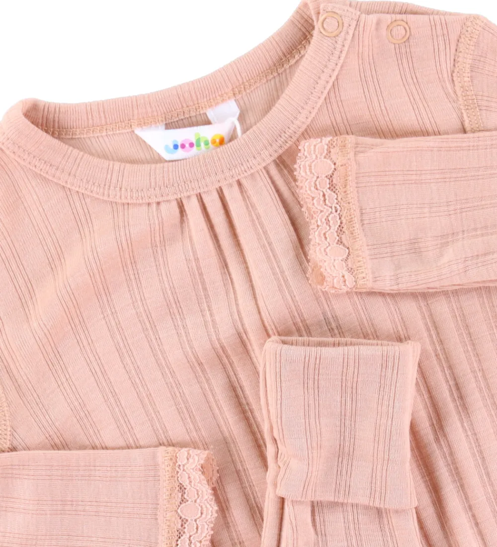 Heldragt - Uld/Silke - Fersken|Joha New