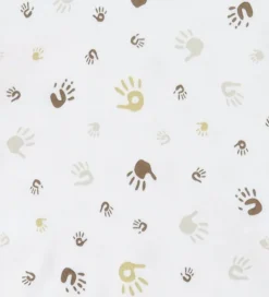 Heldragt m. Fødder - Off White m. Print|Joha New