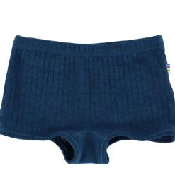 Hipsters - Uld - Rib - Mørk Turkis|Joha Clearance