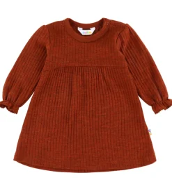 Kjole - Uld - Rib - Rust|Joha Clearance