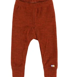 Leggings - Uld - Rib - Rust|Joha New