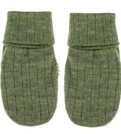 Luffer - Uld - Rib - Mørk Oliven|Joha Online