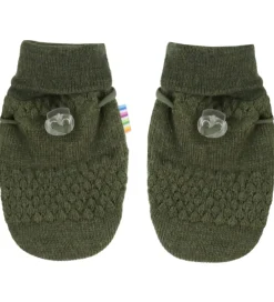 Luffer - Uld - Strik - Mos Grøn|Joha Online