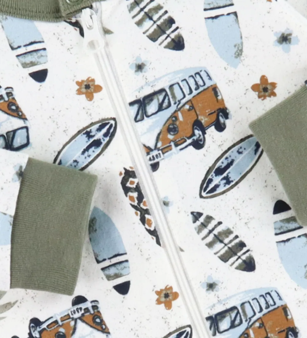 Natdragt - 2in1 - Off White m. Print|Joha