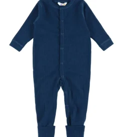 Natdragt - Uld - Rib - Mørk Turkis|Joha Best