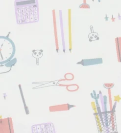 Natdragt - Viskose/Bambus - Off White m. Print|Joha Best