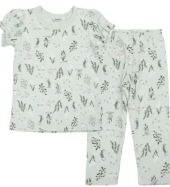 Nattøj - 2-Delt - Viskose/Bambus - Mynte m. Svane|Joha