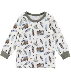 Nattøj - Off White m. Print|Joha Hot