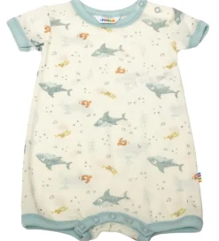 Sommerdragt - Uld - Off White/Støvet Blå m. Fisk|Joha Outlet