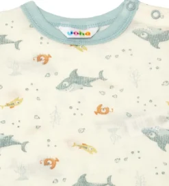 Sommerdragt - Uld - Off White/Støvet Blå m. Fisk|Joha Outlet