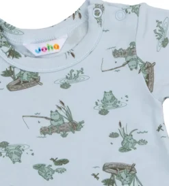 Sommerdragt - Viskose/Bambus - Lyseblå m. Frøer|Joha Online