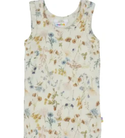 Undertrøje - Uld - Off White m. Blomster|Joha Discount
