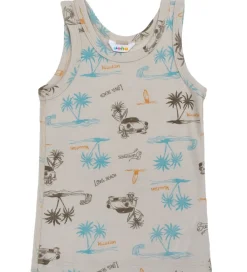 Undertrøje - Uld/Silke - Beige m. Print|Joha Online