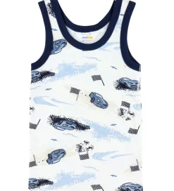 Undertrøje - Viskose/ Bambus - Off White m. Print|Joha Online