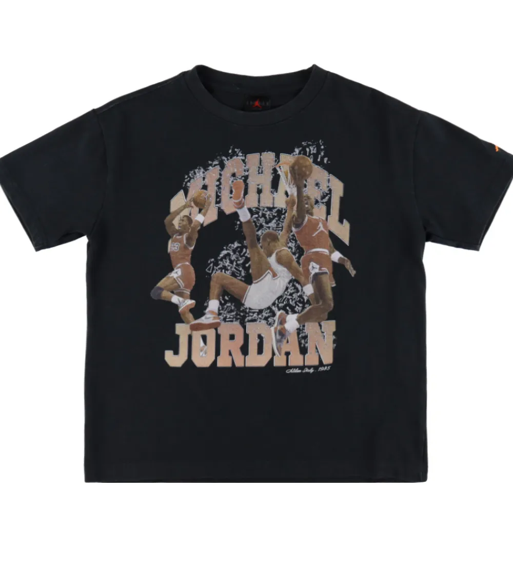 T-shirt - Sort m. Print|Jordan Hot