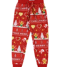 s Nattøj - 2-Delt - Christmas Cookie - Rød|Jule-Sweater