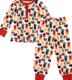 Nattøj - Hvid m. Puslespil|Katvig Clearance