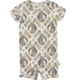 Sommerdragt - Hvid m. Tropisk Mønster|Katvig Online