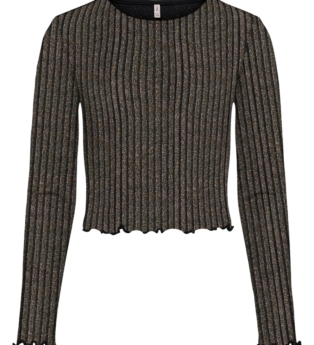 Bluse - KogQueen - Black/Lurex Light Gold/Silver|Kids Only Outlet