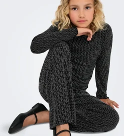 Bluse - KogQueen - Black/Lurex Silver/Harlekin|Kids Only Clearance