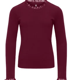 Bluse - Rib - KogLeslie - Cabernet|Kids Only Clearance