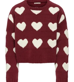 Bluse - Strik - KogSus - Cabernet/Heart/Egret|Kids Only