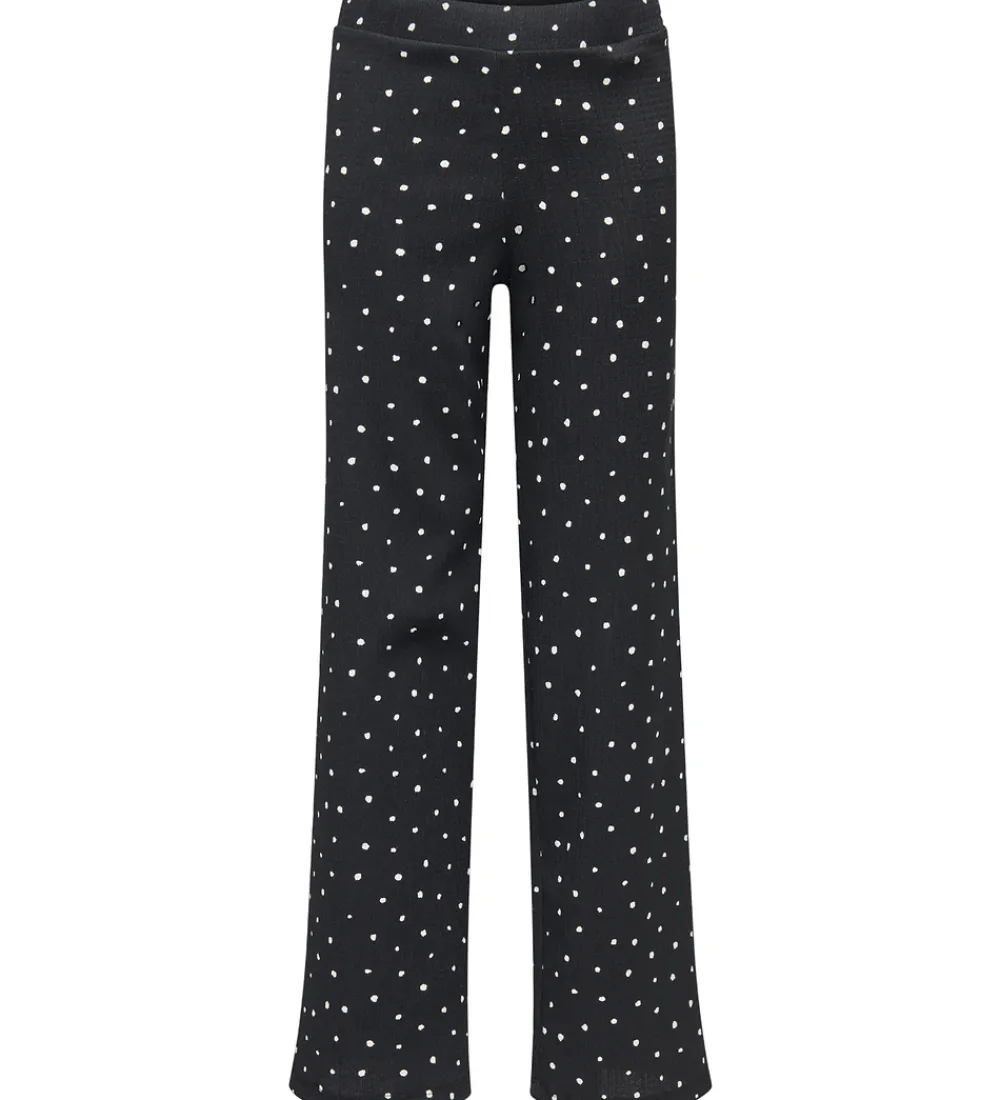 Bukser - KogMelia - Black/Dots Cloud Dancer|Kids Only Online