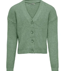 Cardigan - Rib - Strik - KogMandy - Hedge Green/Melang|Kids Only Outlet