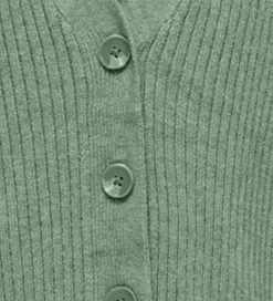 Cardigan - Rib - Strik - KogMandy - Hedge Green/Melang|Kids Only Outlet