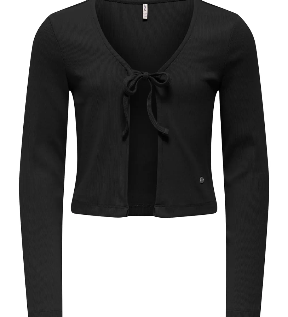 Cardigan - Rib - KogNessa - Black|Kids Only Hot