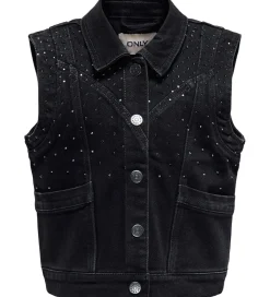 Denimvest - KogKennedy - Washed Black/Rhinestone|Kids Only Hot